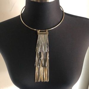 White House Black market choker mix metal necklace